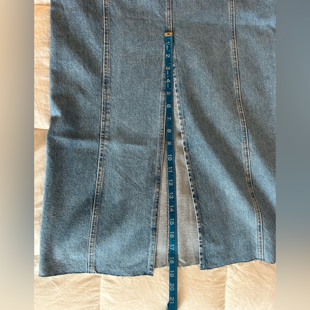 Light Blue Denim Maxi Skirt - Picture 14 of 15